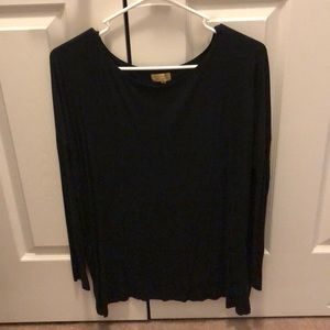 Small Black Piko 3/4 sleeve Top